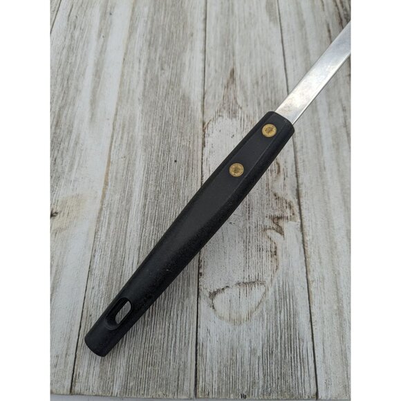 Vintage Kitchen Utensil Stainless Steel Ladle  11 1/2" Black Handle - Picture 6 of 8